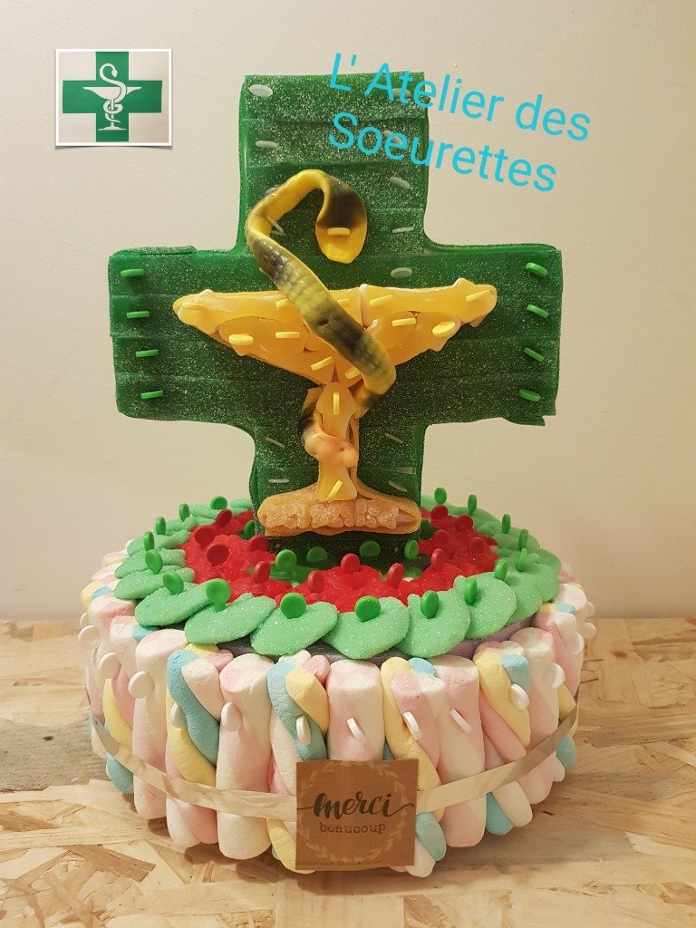 Gâteau de bonbons 'Pharmacie'