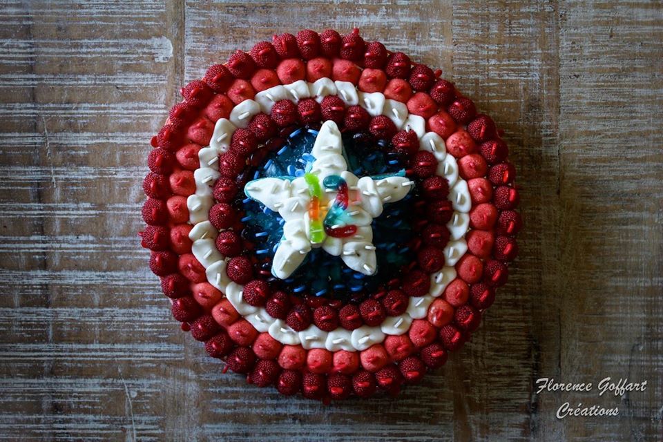 Gâteau de bonbons Bouclier Captain America