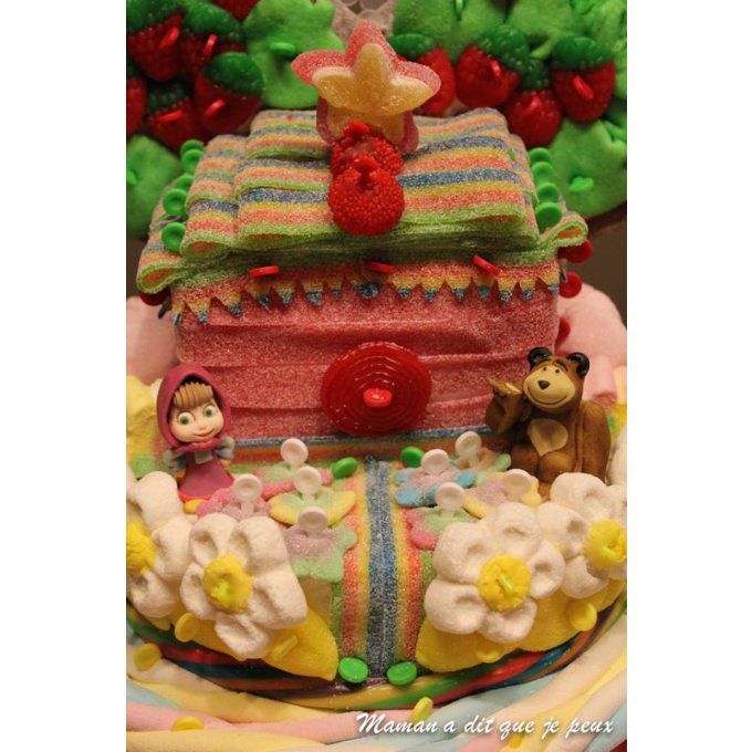 gâteau-de-bonbons-masha-michka-minnie