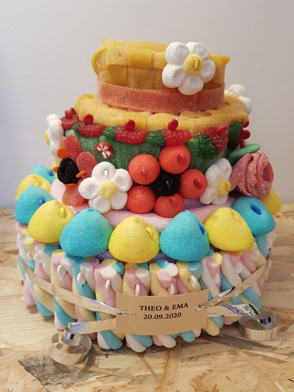 Gâteau de bonbons "Chapeau Champêtre"