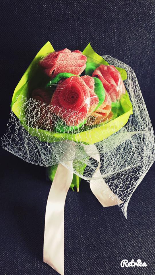 Gâteau de bonbons Bouquet de roses 