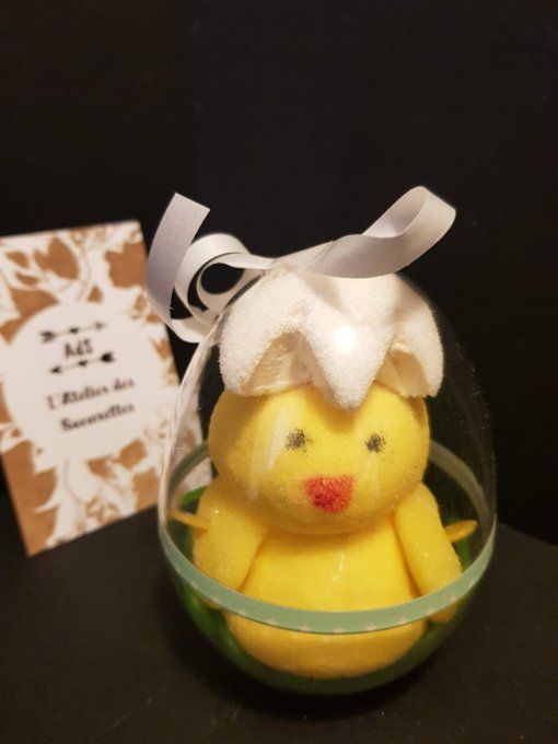 Poussin en bonbons dans son oeuf