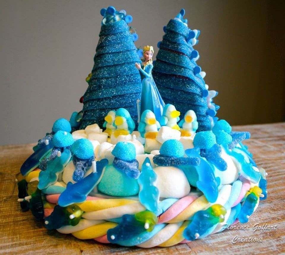Gâteau de bonbons Reine des Neiges, Elsa