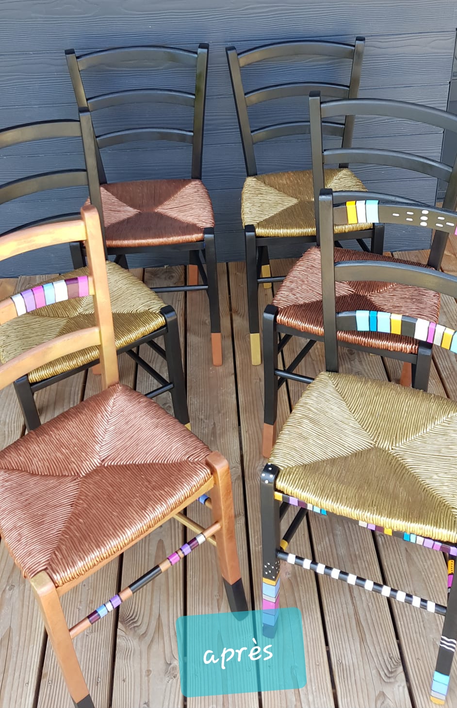 Chaises relookées